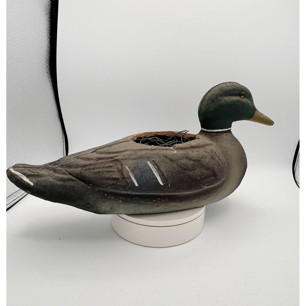 Vintage 1948 Victor Veri-Lite Mallard Decoy –‎ Canvas Over Wire, Lititz PA